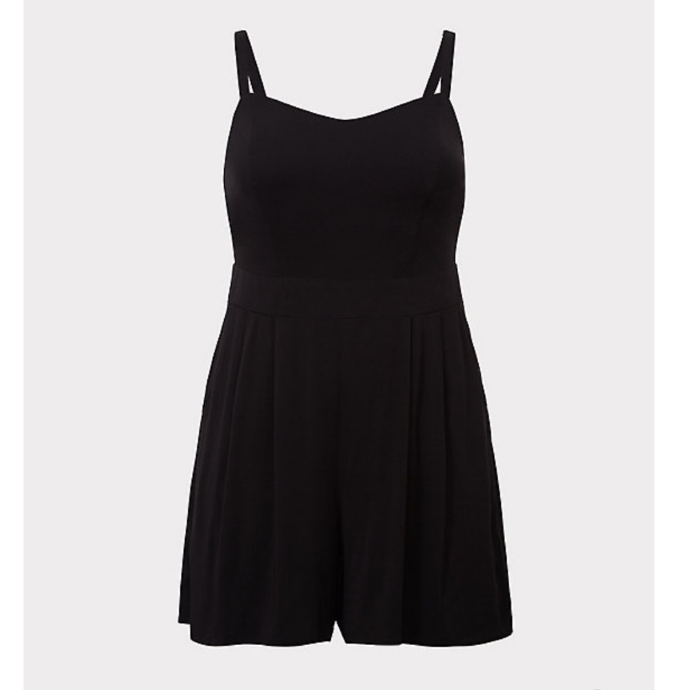 TORRID BLACK CHALLIS ROMPER